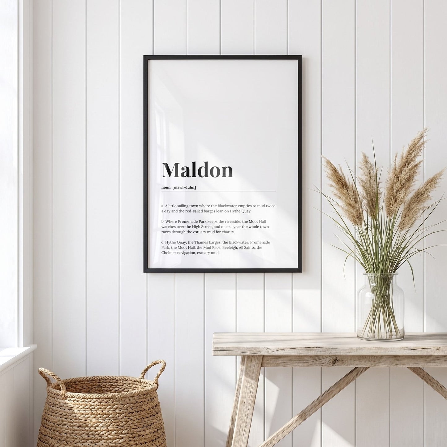 Maldon — Framed Dictionary Print