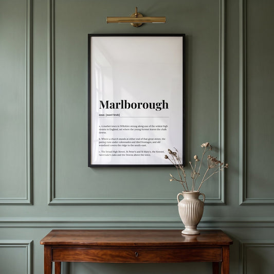 Marlborough — Framed Dictionary Print