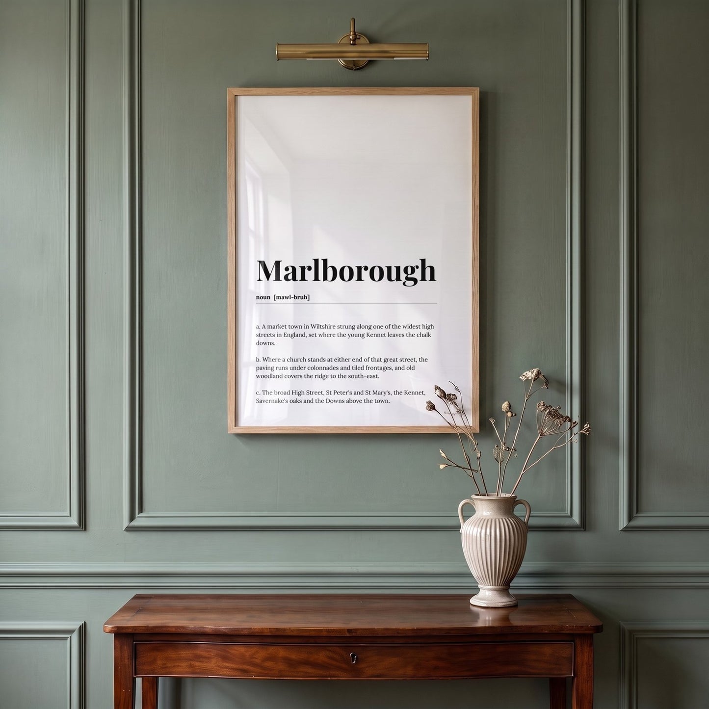 Marlborough — Framed Dictionary Print