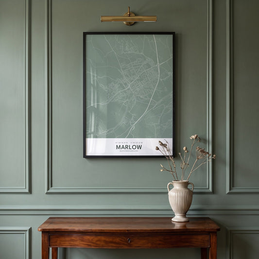 Marlow — Framed Map Print (Sage)
