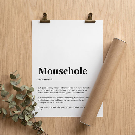 Mousehole — Dictionary Print