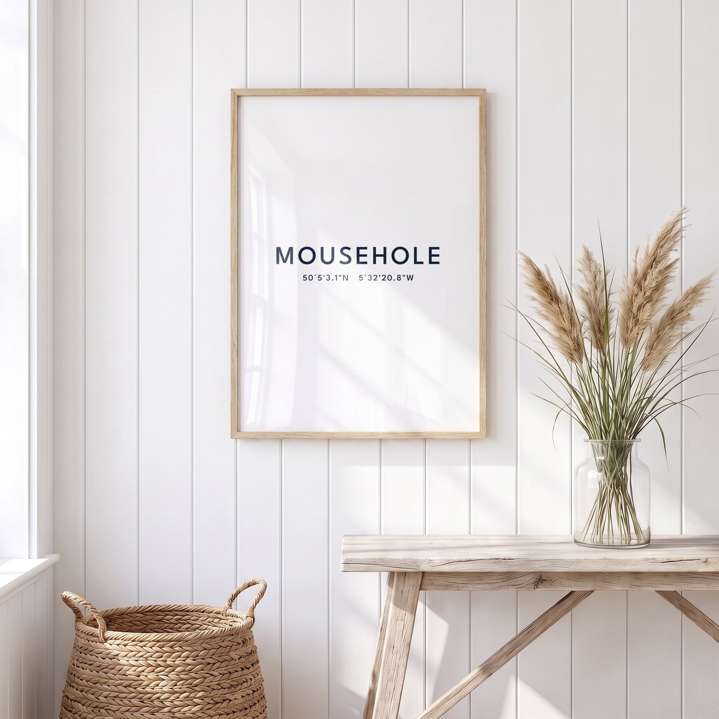Mousehole — Framed Coordinates Print