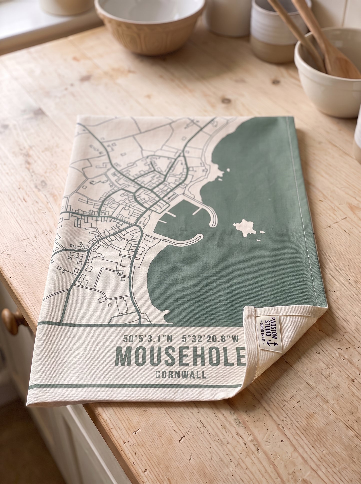 Mousehole — Map Tea Towel