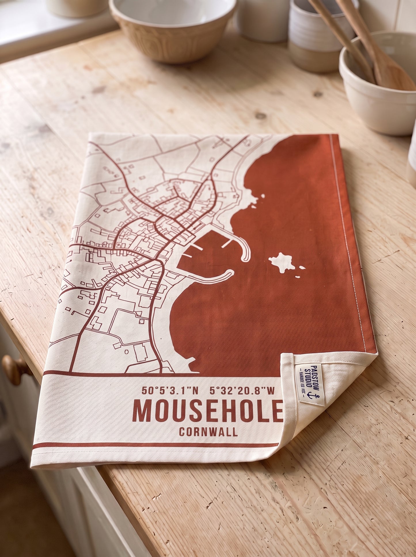 Mousehole — Map Tea Towel