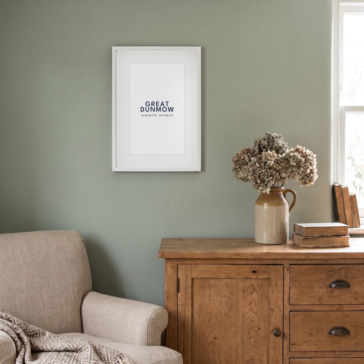 Great Dunmow — Framed Coordinates Print
