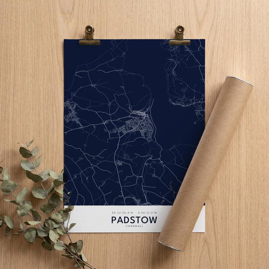 Padstow — Map Print