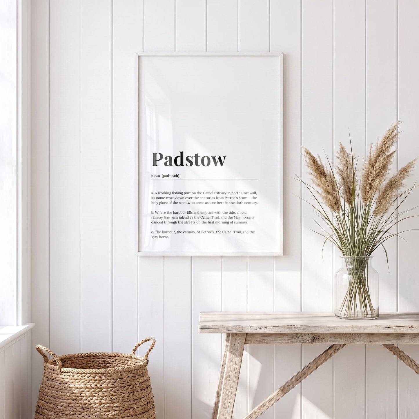 Padstow — Framed Dictionary Print