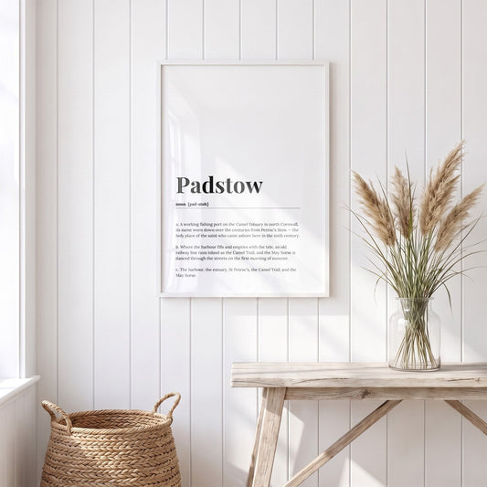 Padstow — Framed Dictionary Print