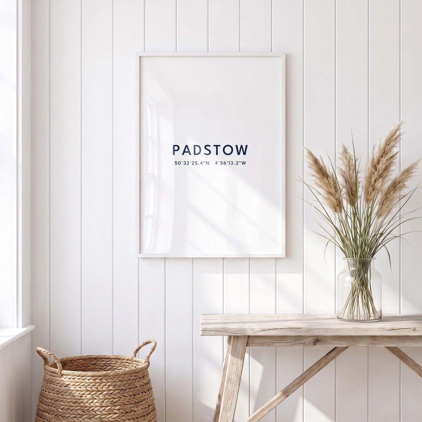 Padstow — Framed Coordinates Print