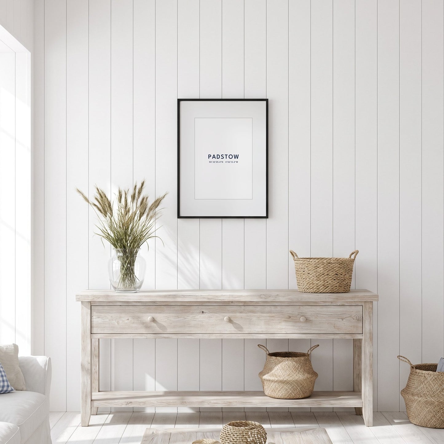 Padstow — Framed Coordinates Print