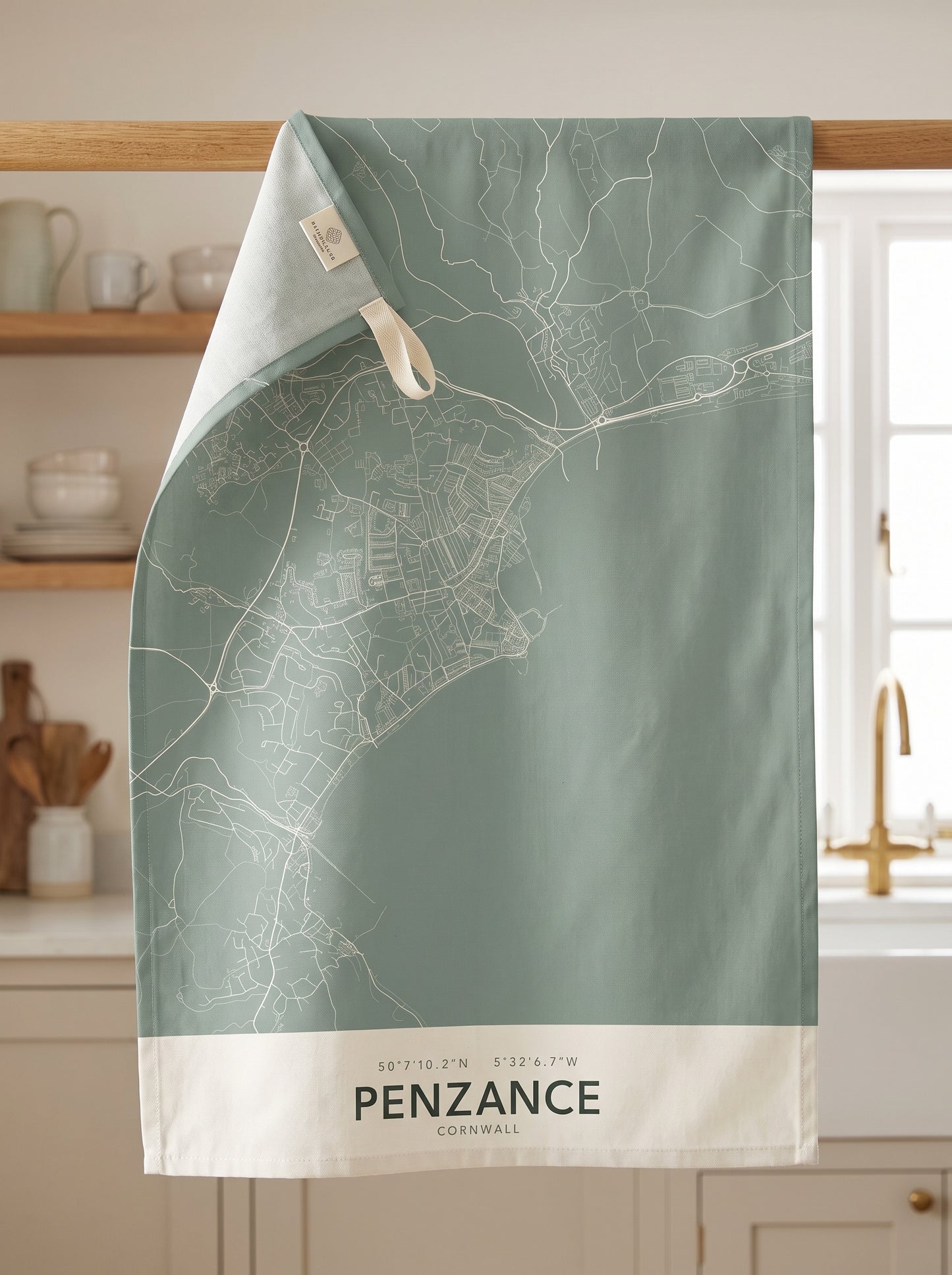 Penzance — Map Tea Towel