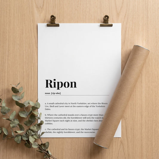 Your Town Merch — Ripon Dictionary Print unframed print