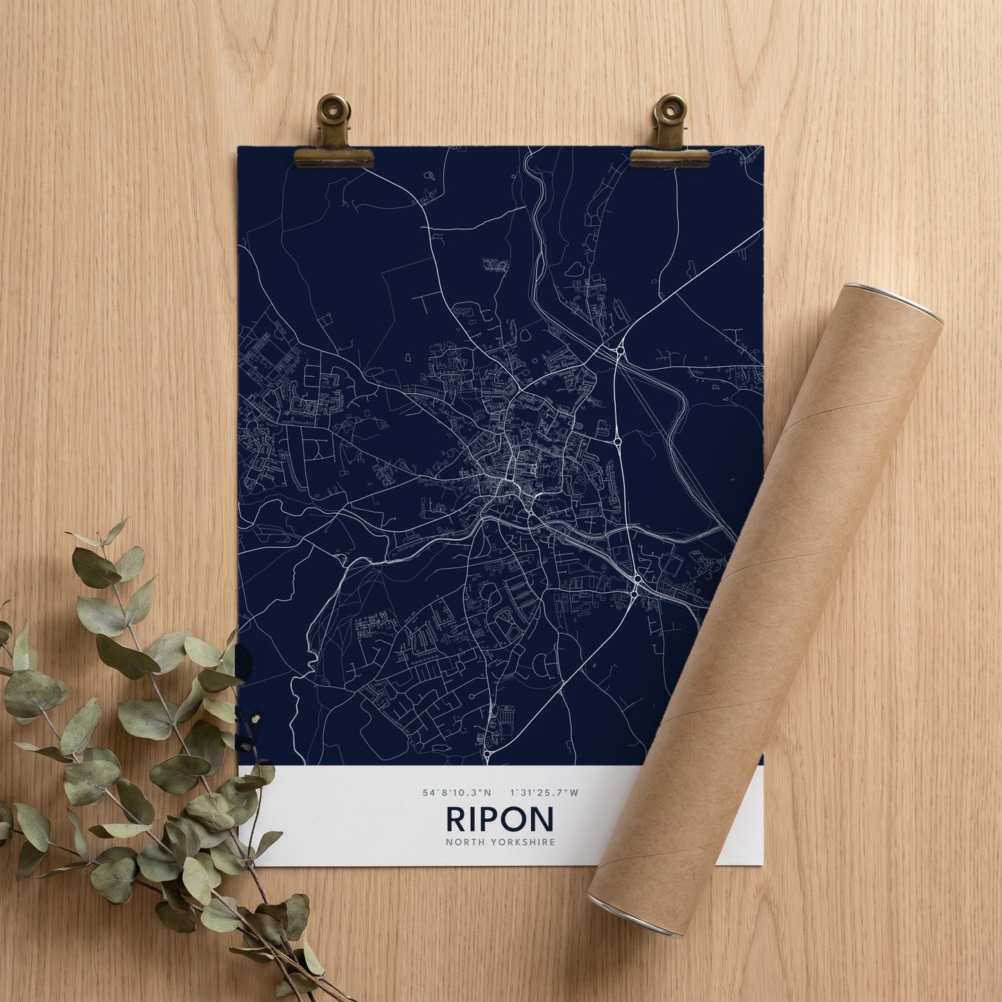 Ripon — Map Print