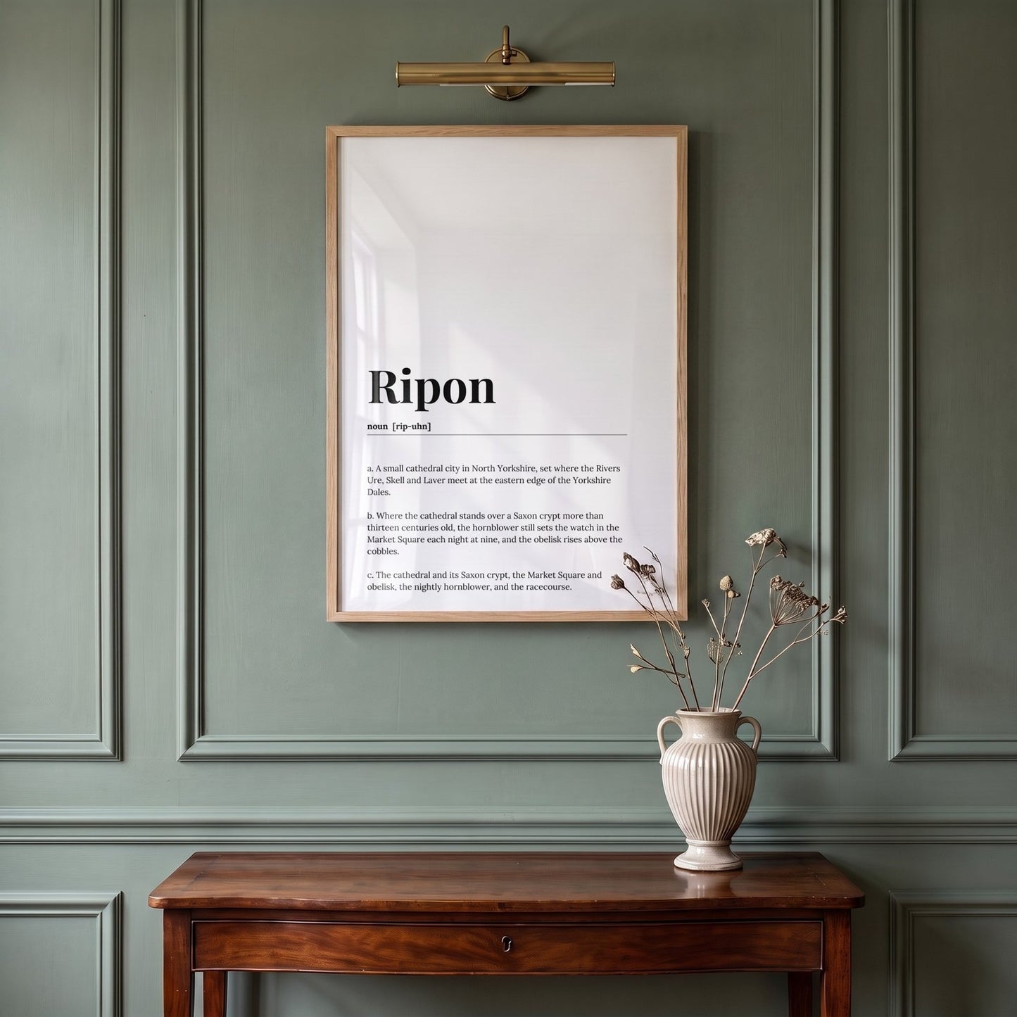 Ripon — Framed Dictionary Print
