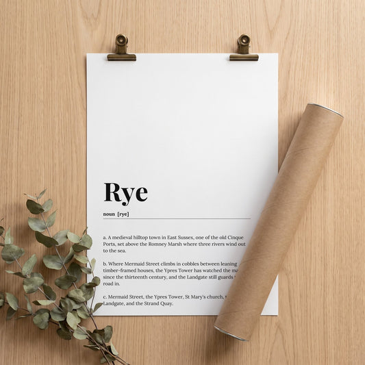 Rye — Dictionary Print