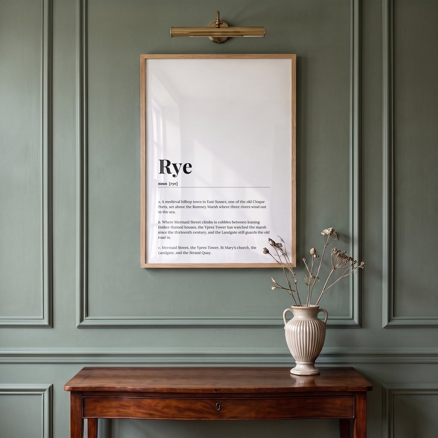 Rye — Framed Dictionary Print