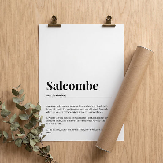 Salcombe — Dictionary Print