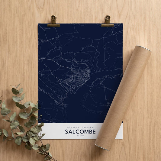 Salcombe — Map Print