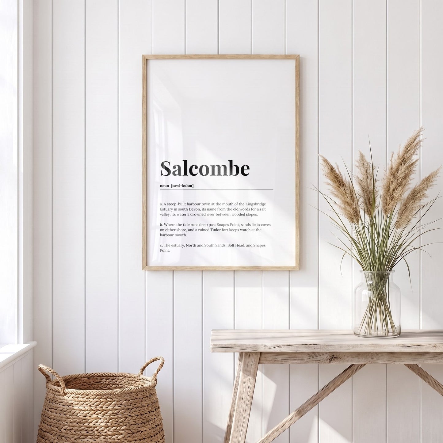 Salcombe — Framed Dictionary Print