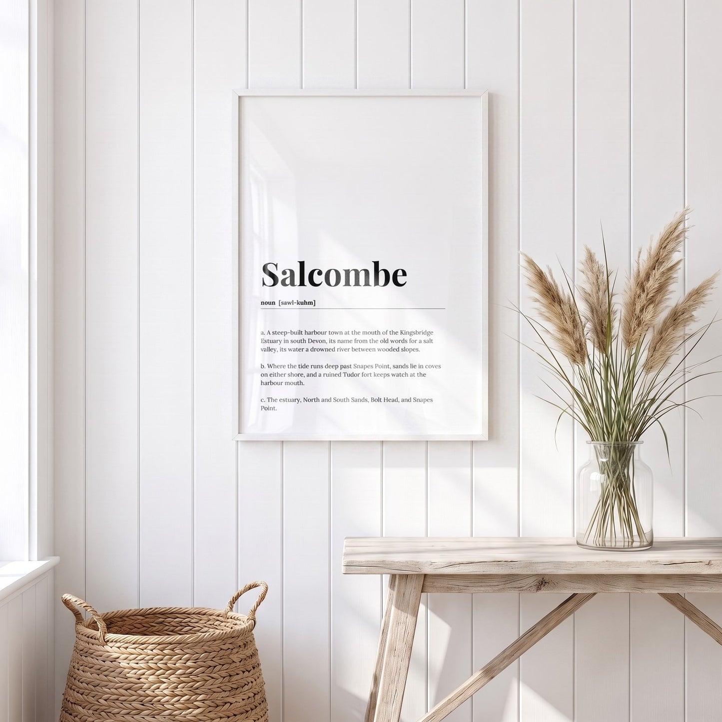Salcombe — Framed Dictionary Print