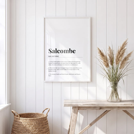 Salcombe — Framed Dictionary Print