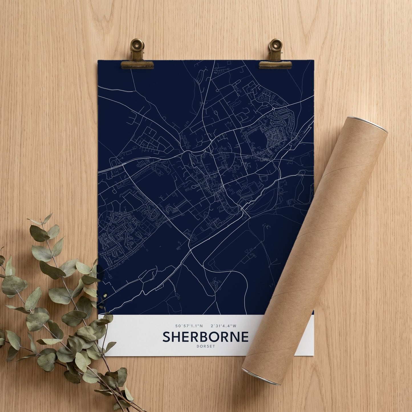 Sherborne — Map Print