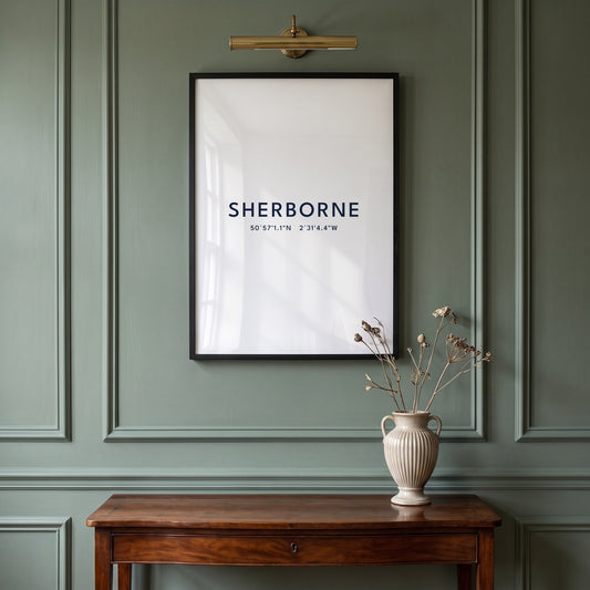 Sherborne — Framed Coordinates Print