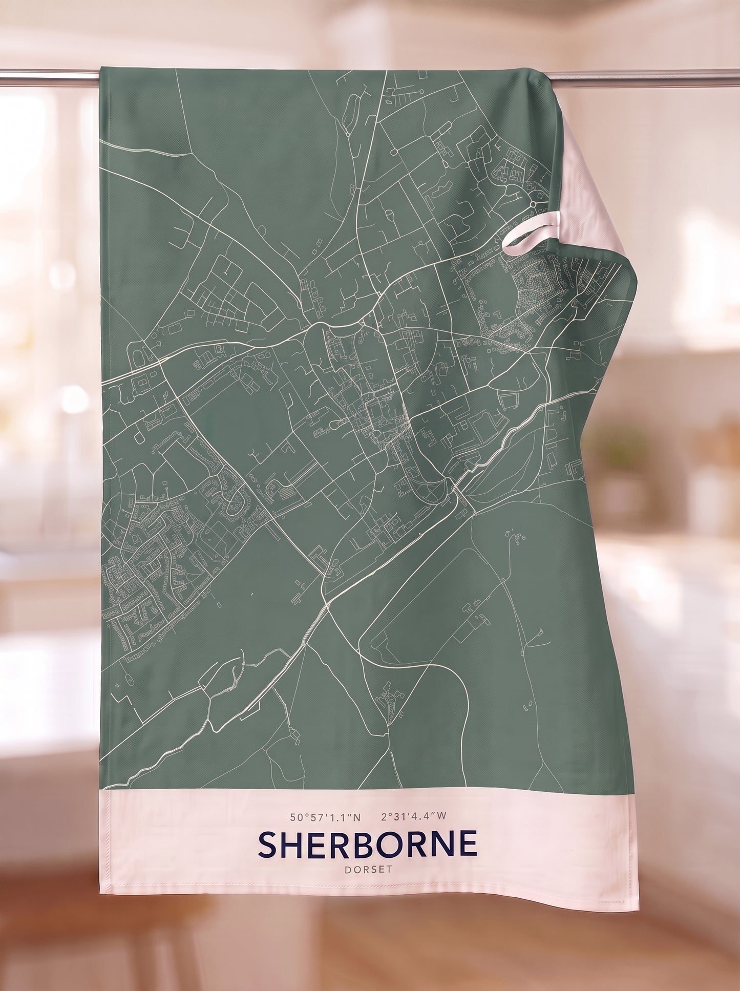 Sherborne — Map Tea Towel