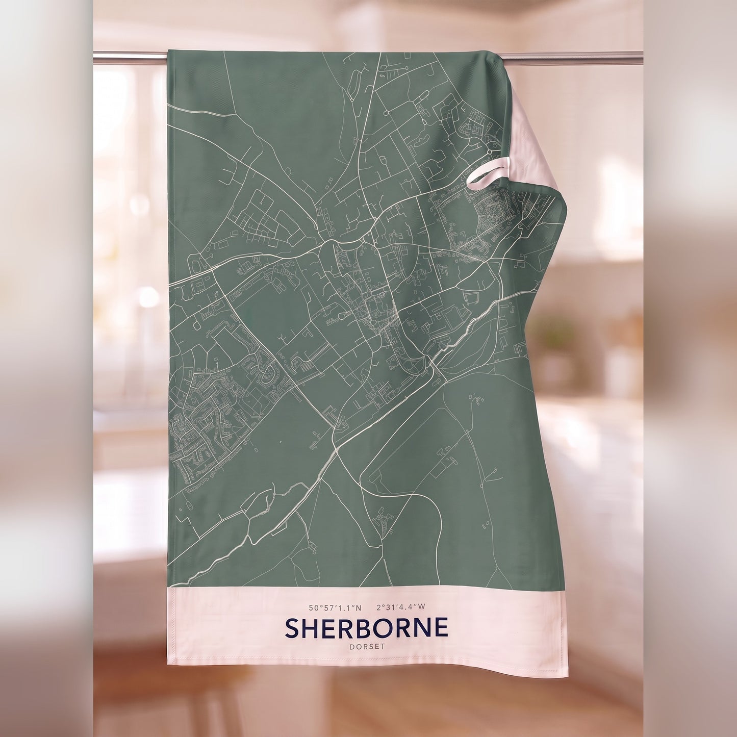 Sherborne — Map Tea Towel