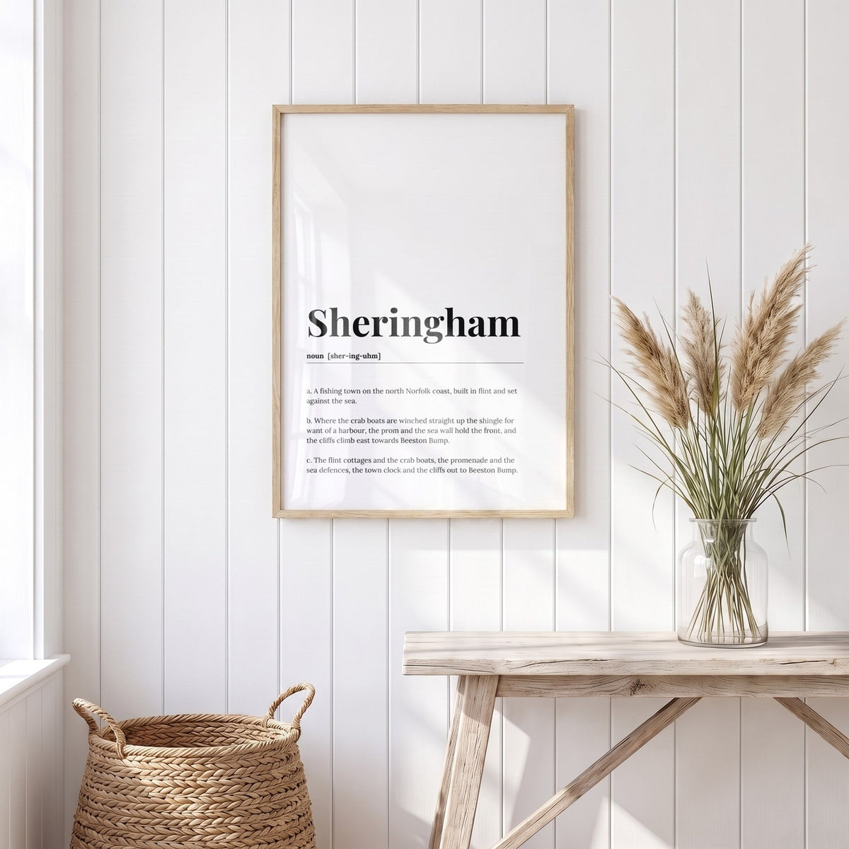 Sheringham — Framed Dictionary Print