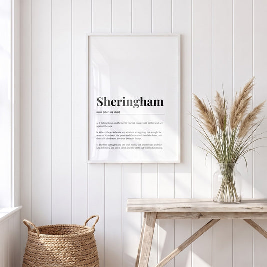 Sheringham — Framed Dictionary Print