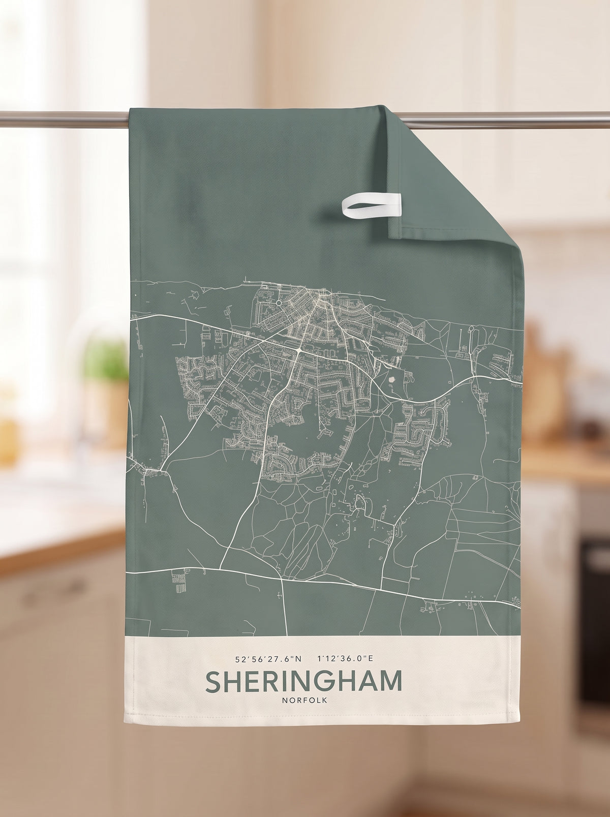 Sheringham — Map Tea Towel