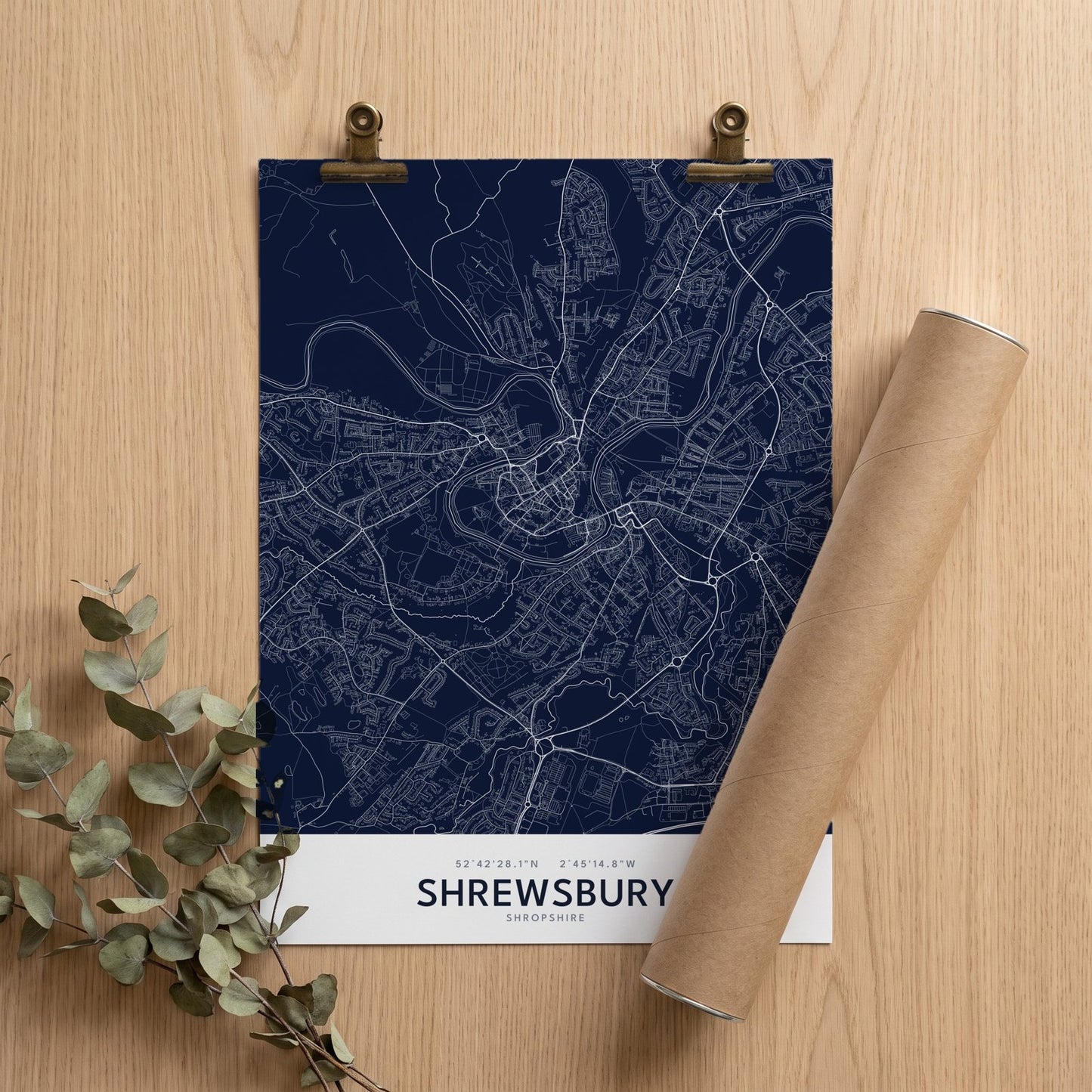 Shrewsbury — Map Print