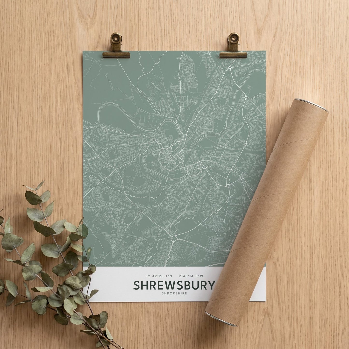 Shrewsbury — Map Print