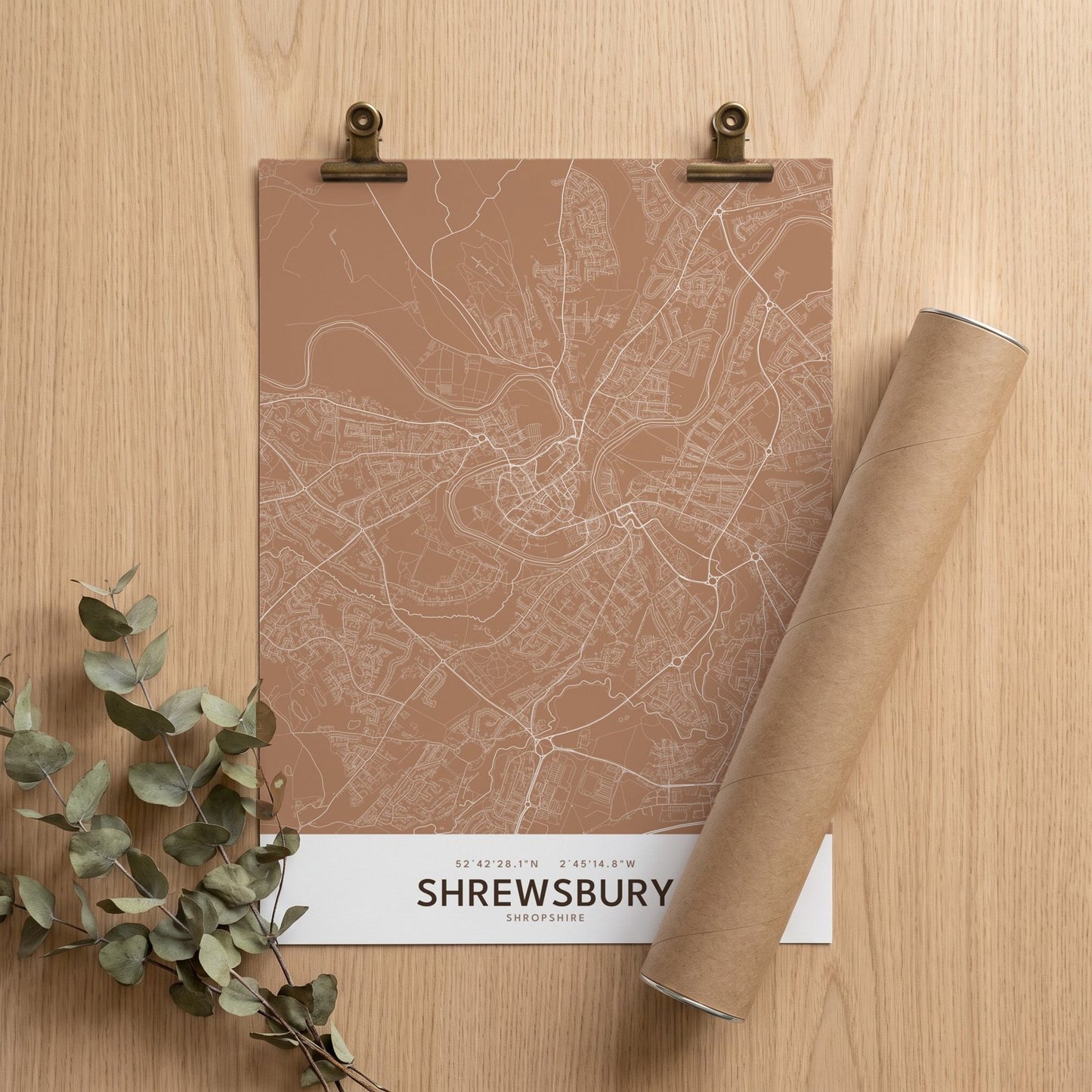Shrewsbury — Map Print