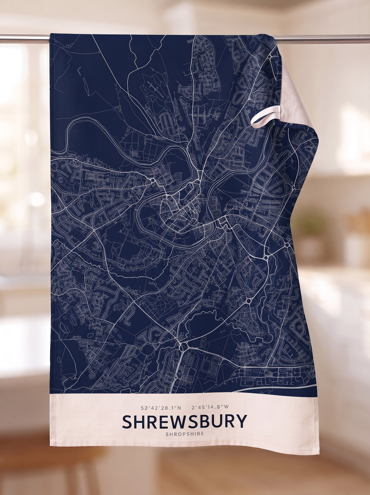 Shrewsbury — Map Tea Towel