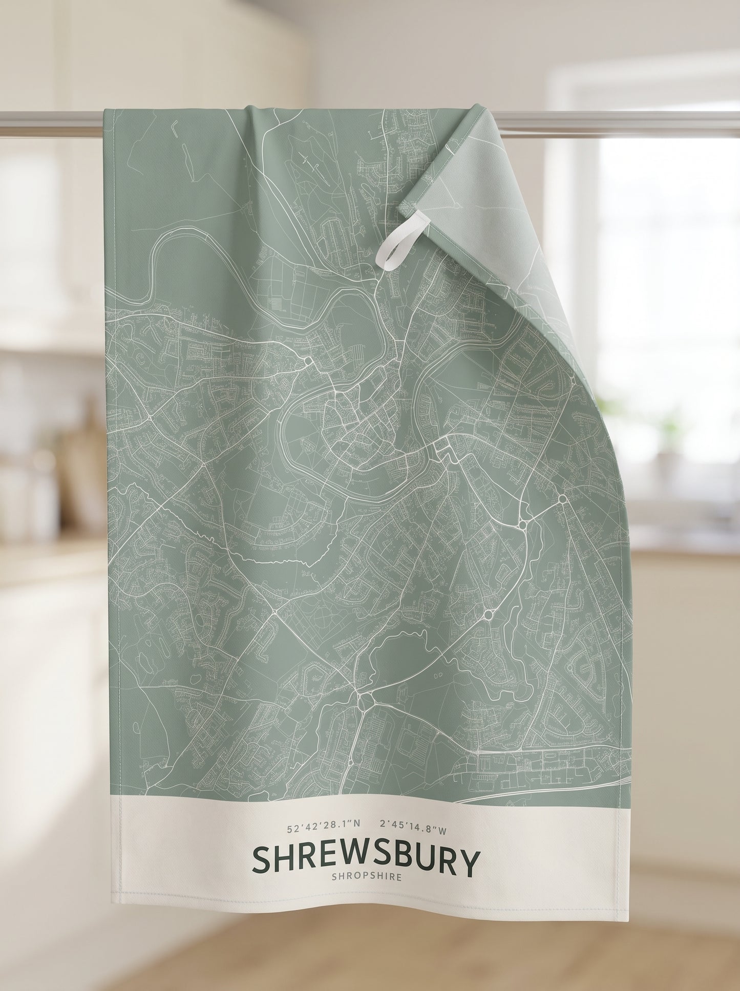 Shrewsbury — Map Tea Towel