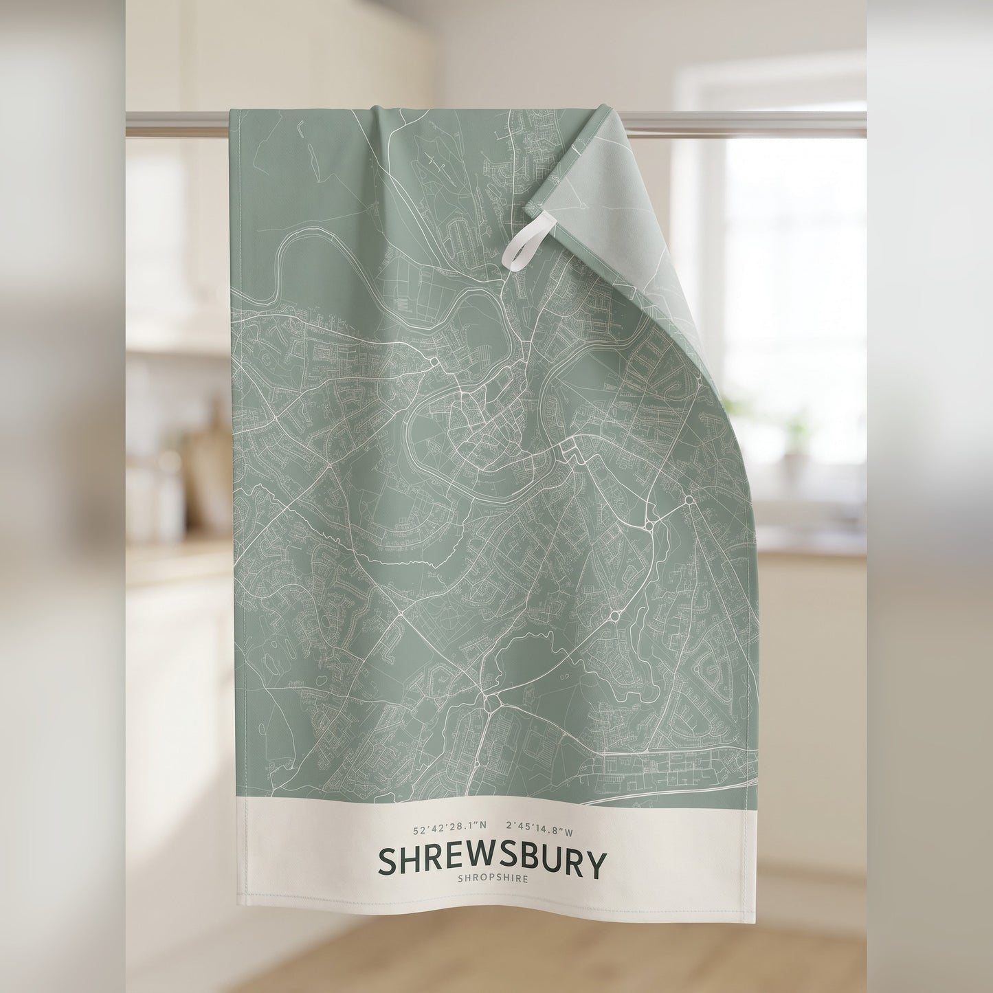 Shrewsbury — Map Tea Towel