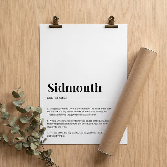 Sidmouth — Dictionary Print