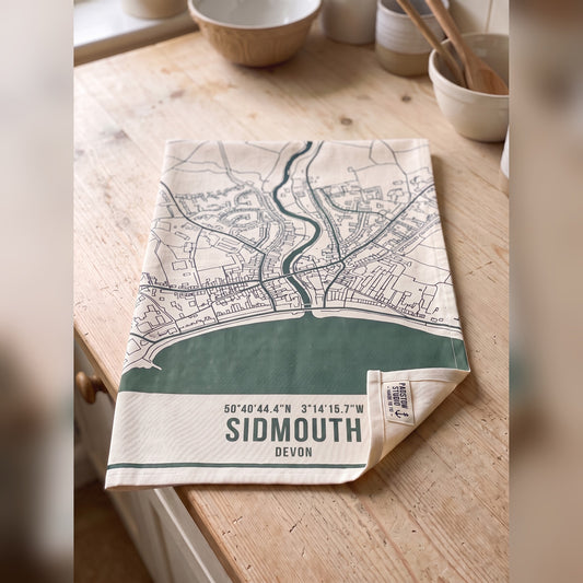 Sidmouth — Map Tea Towel