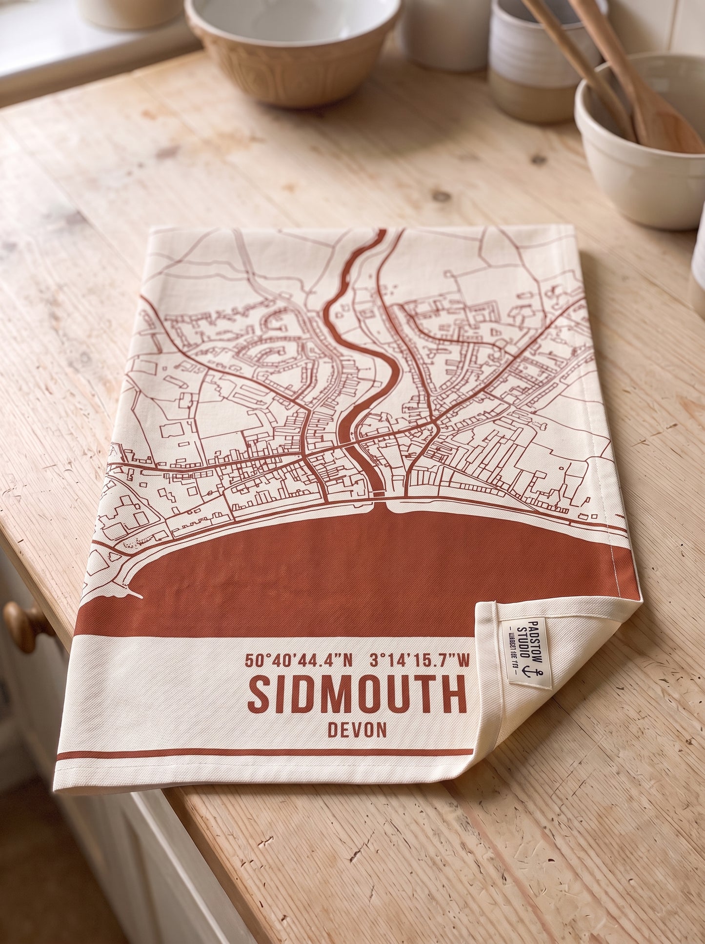 Sidmouth — Map Tea Towel