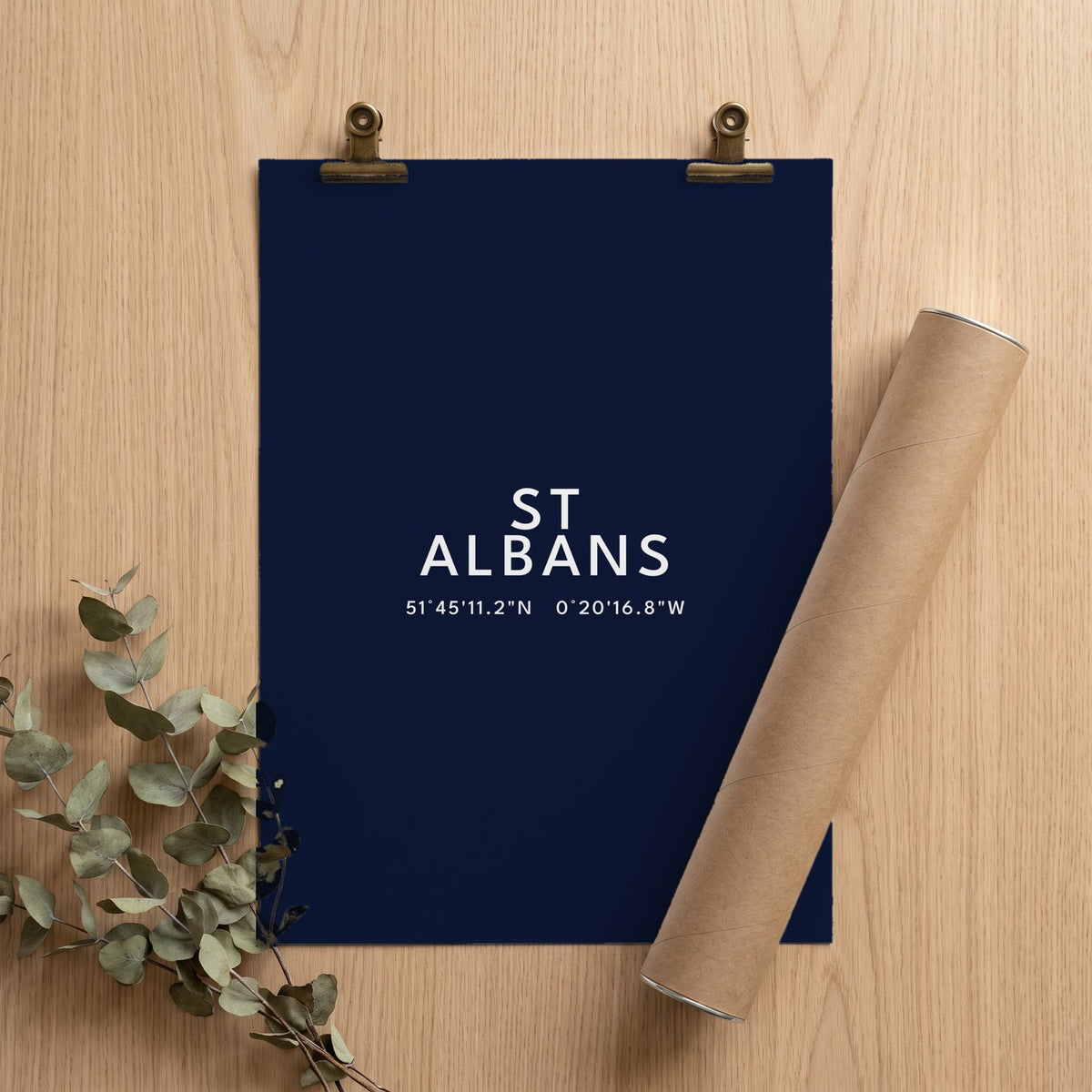 Your Town Merch — St Albans Coordinates Print unframed print