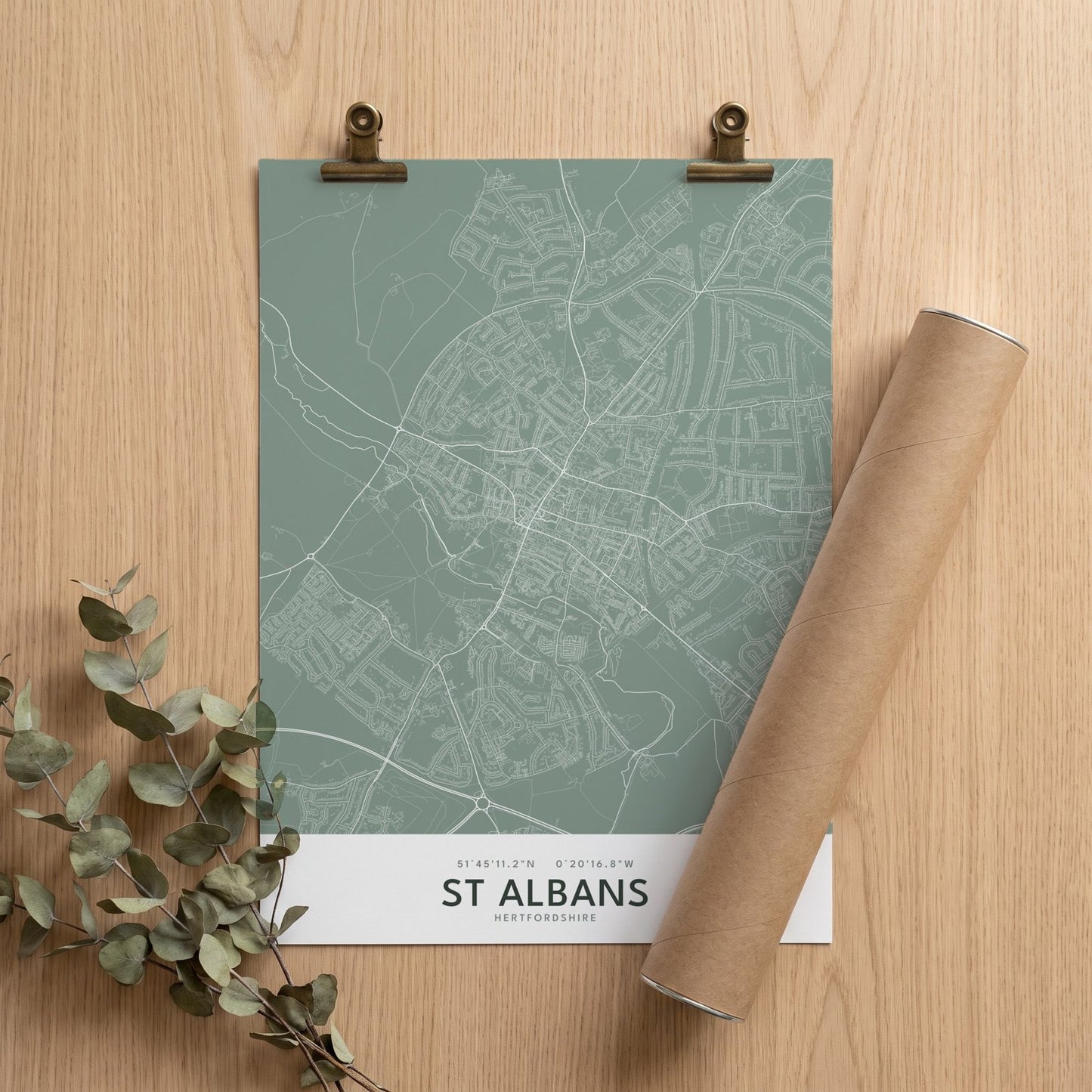 St Albans — Map Print
