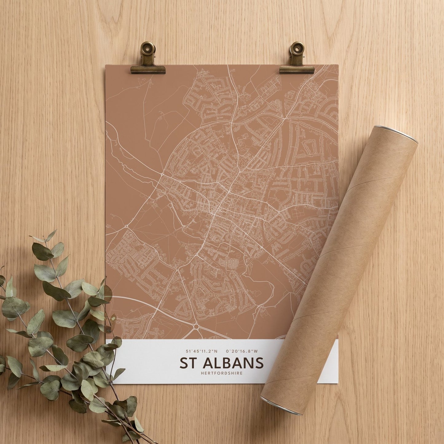 St Albans — Map Print