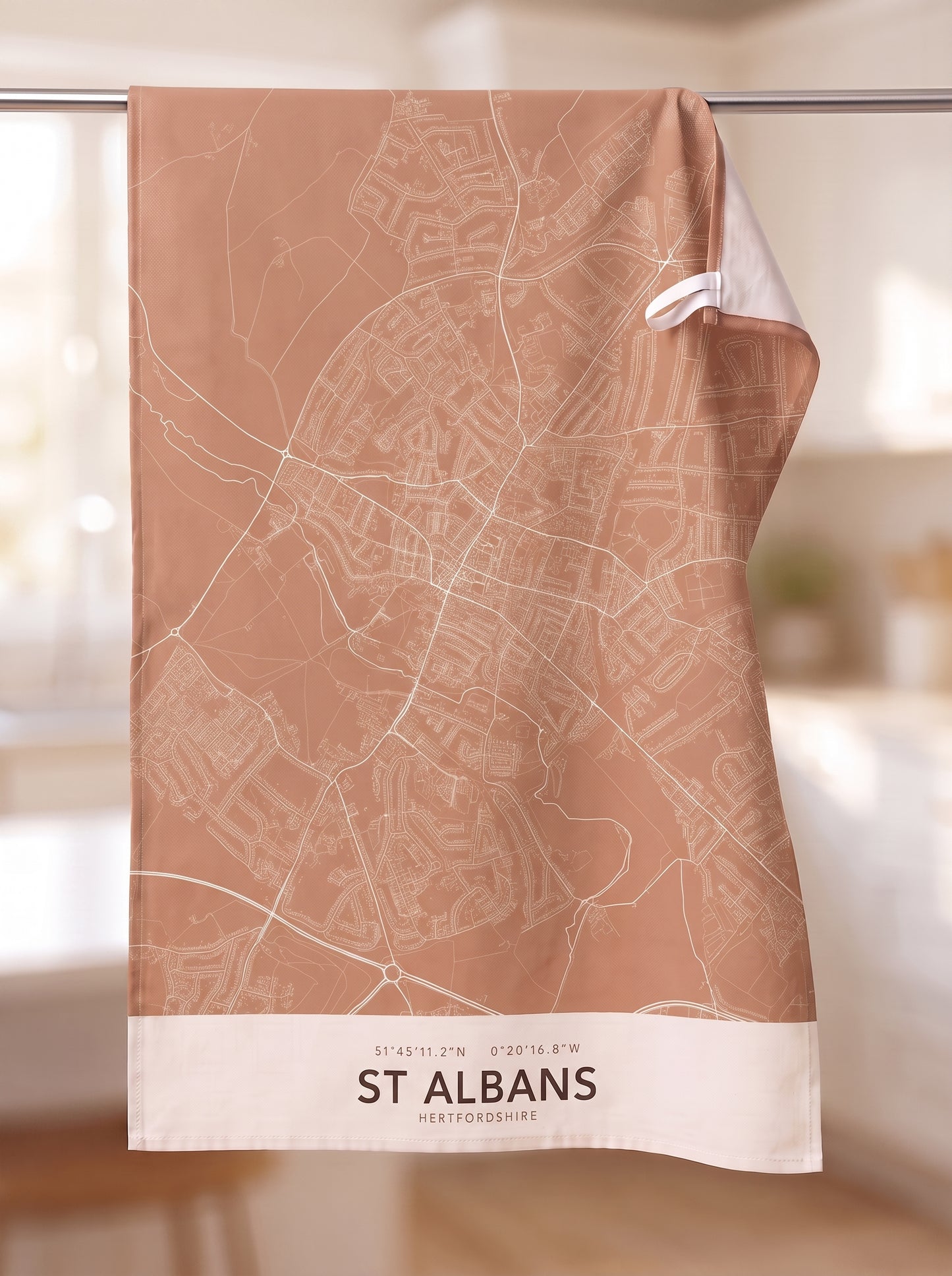 St Albans — Map Tea Towel