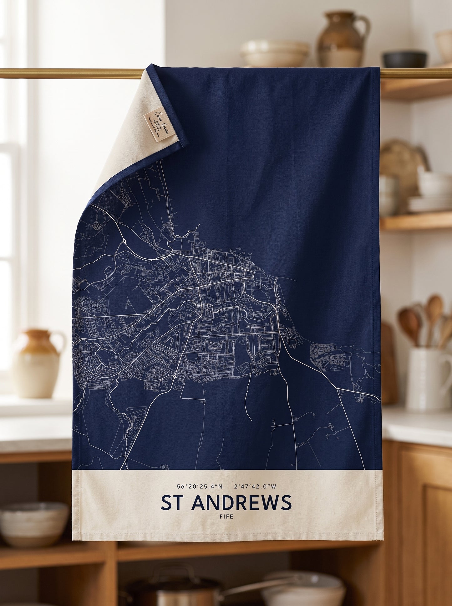 St Andrews — Map Tea Towel