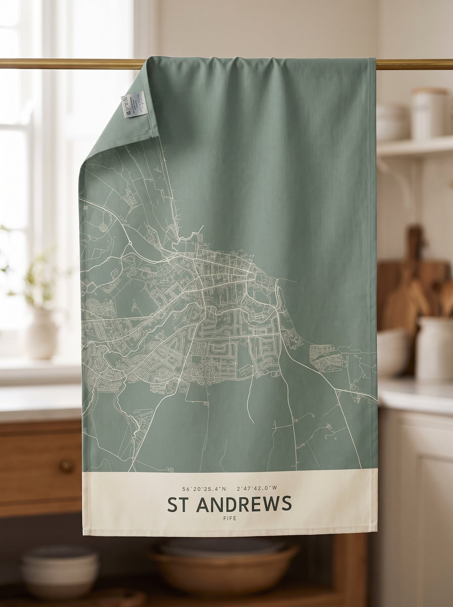 St Andrews — Map Tea Towel