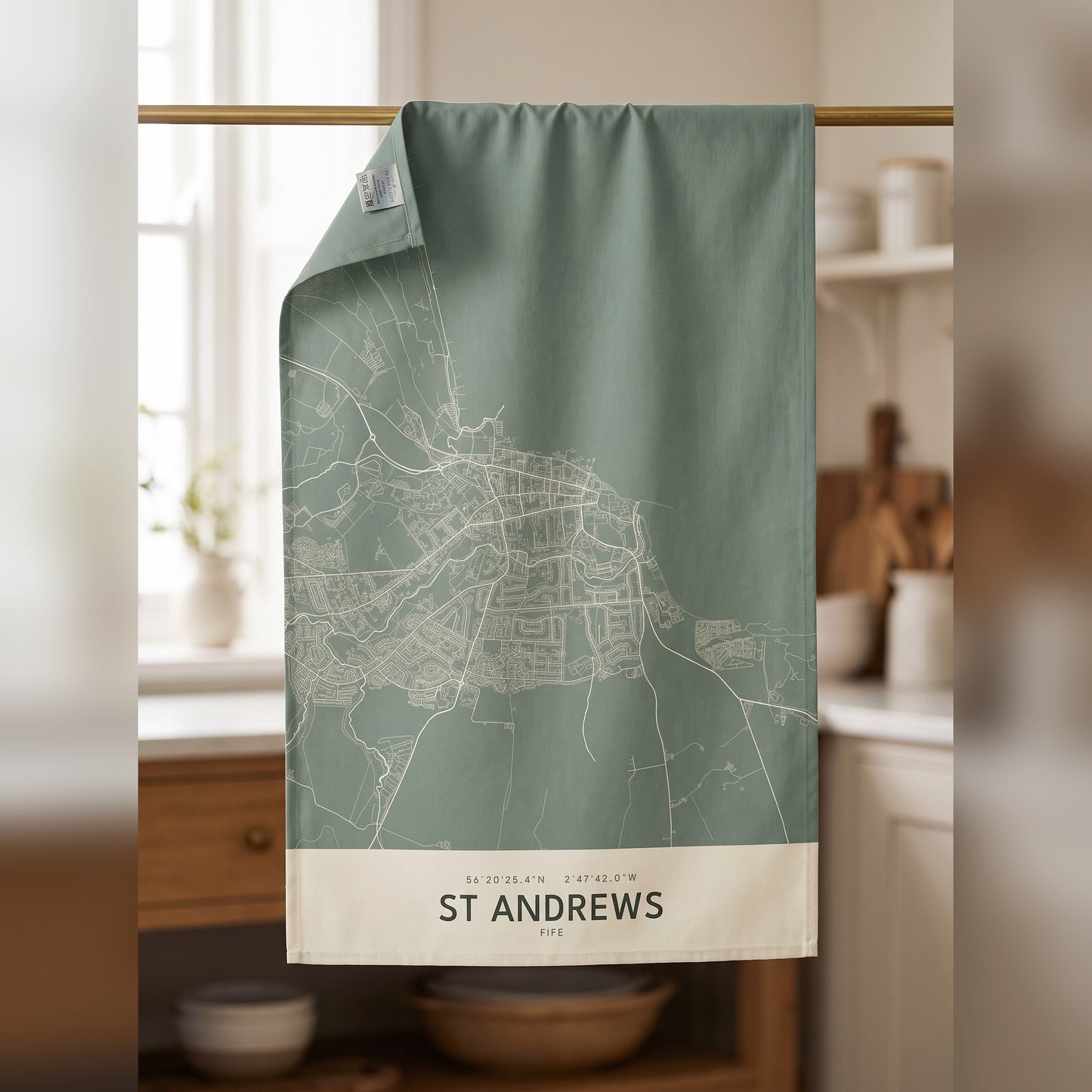 St Andrews — Map Tea Towel