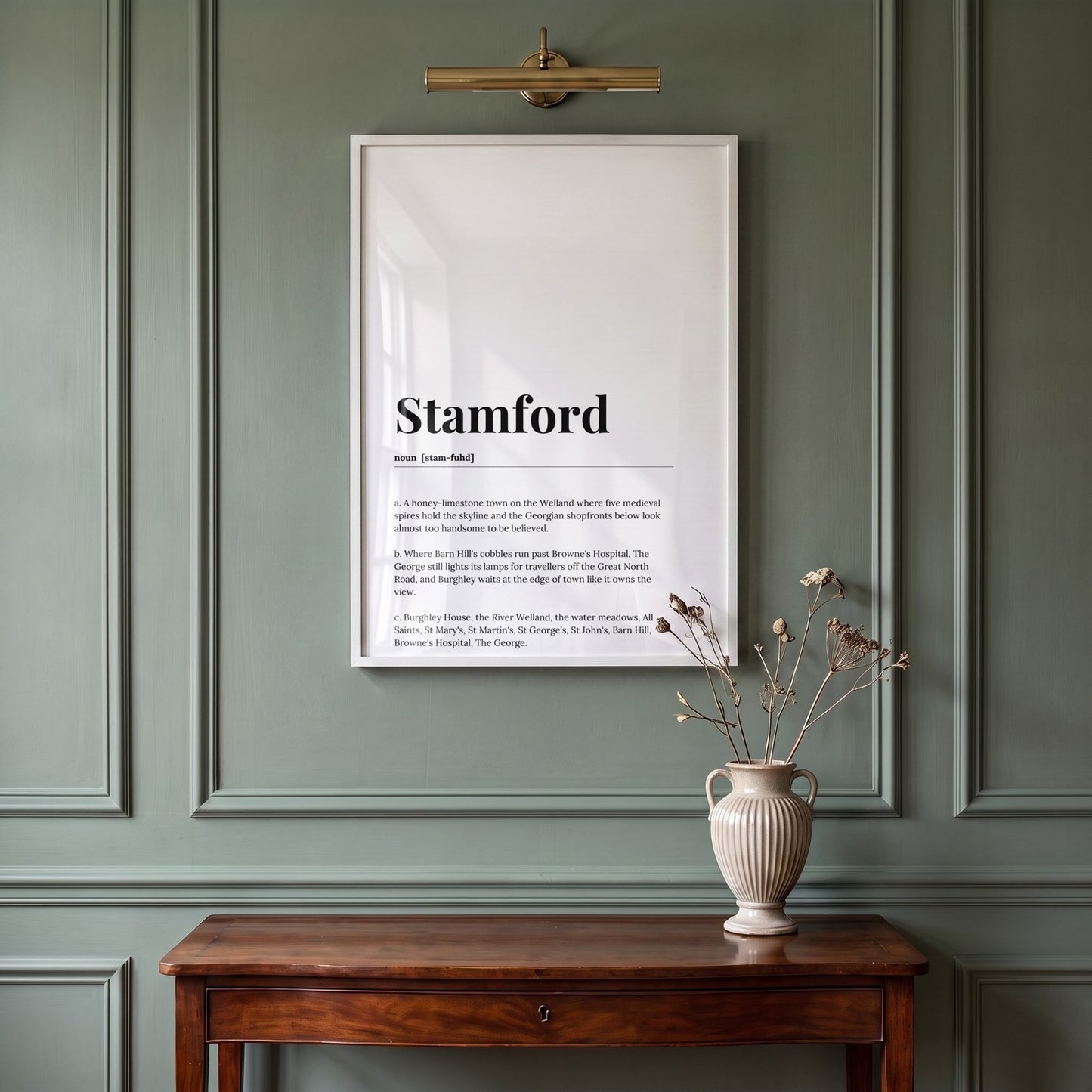 Stamford — Framed Dictionary Print