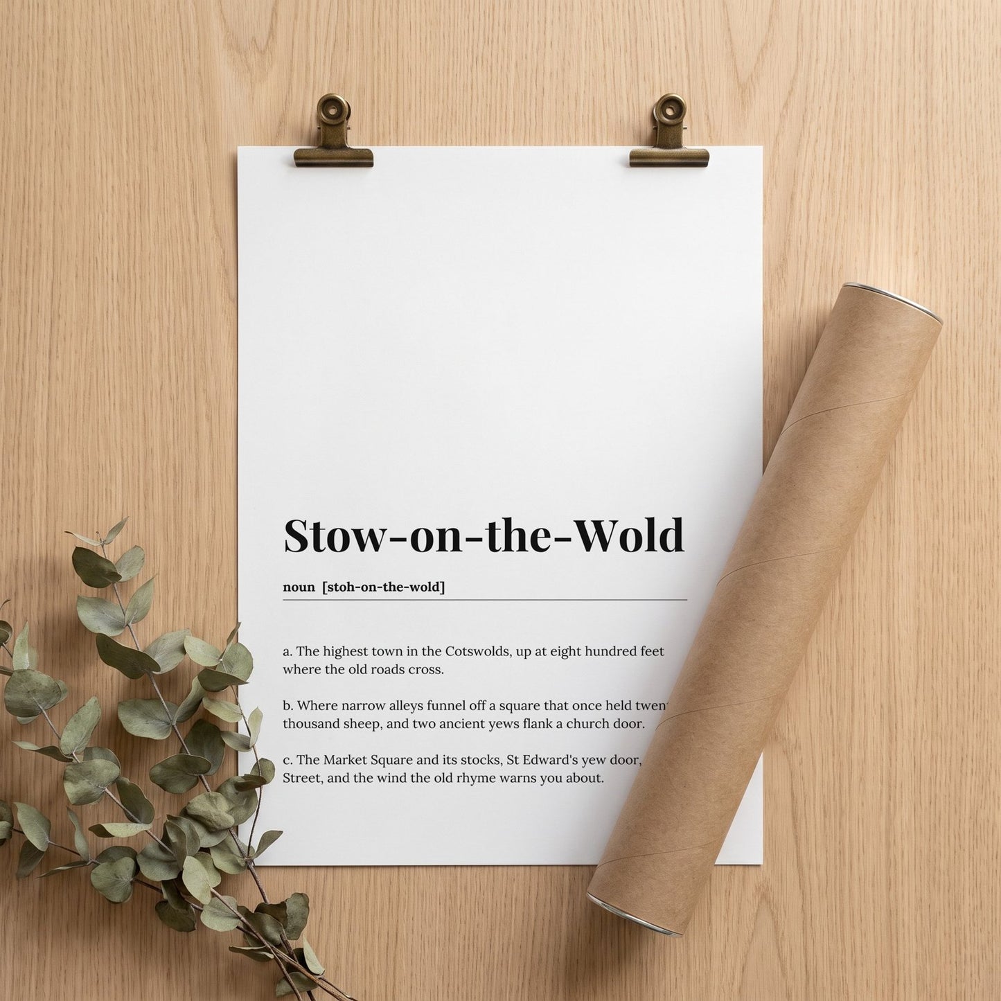 Stow-on-the-Wold — Dictionary Print